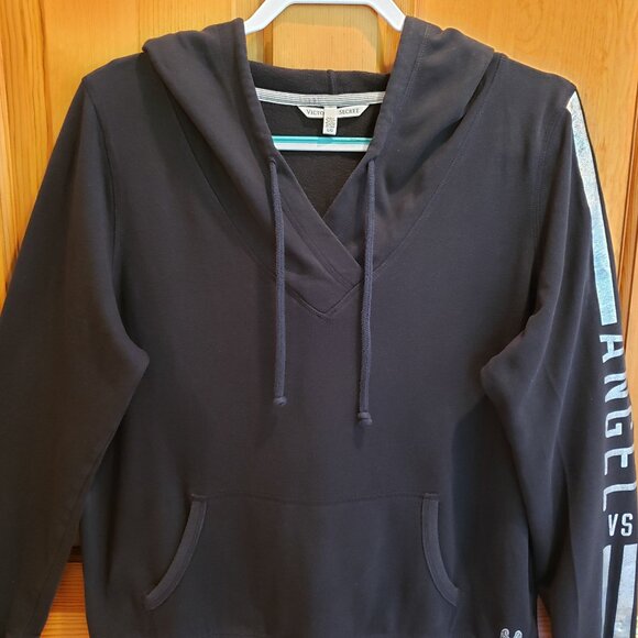 Victoria's Secret Angel Women's Black Pullover Hoddie/Sweatshirt, Size: L - Picture 4 of 16